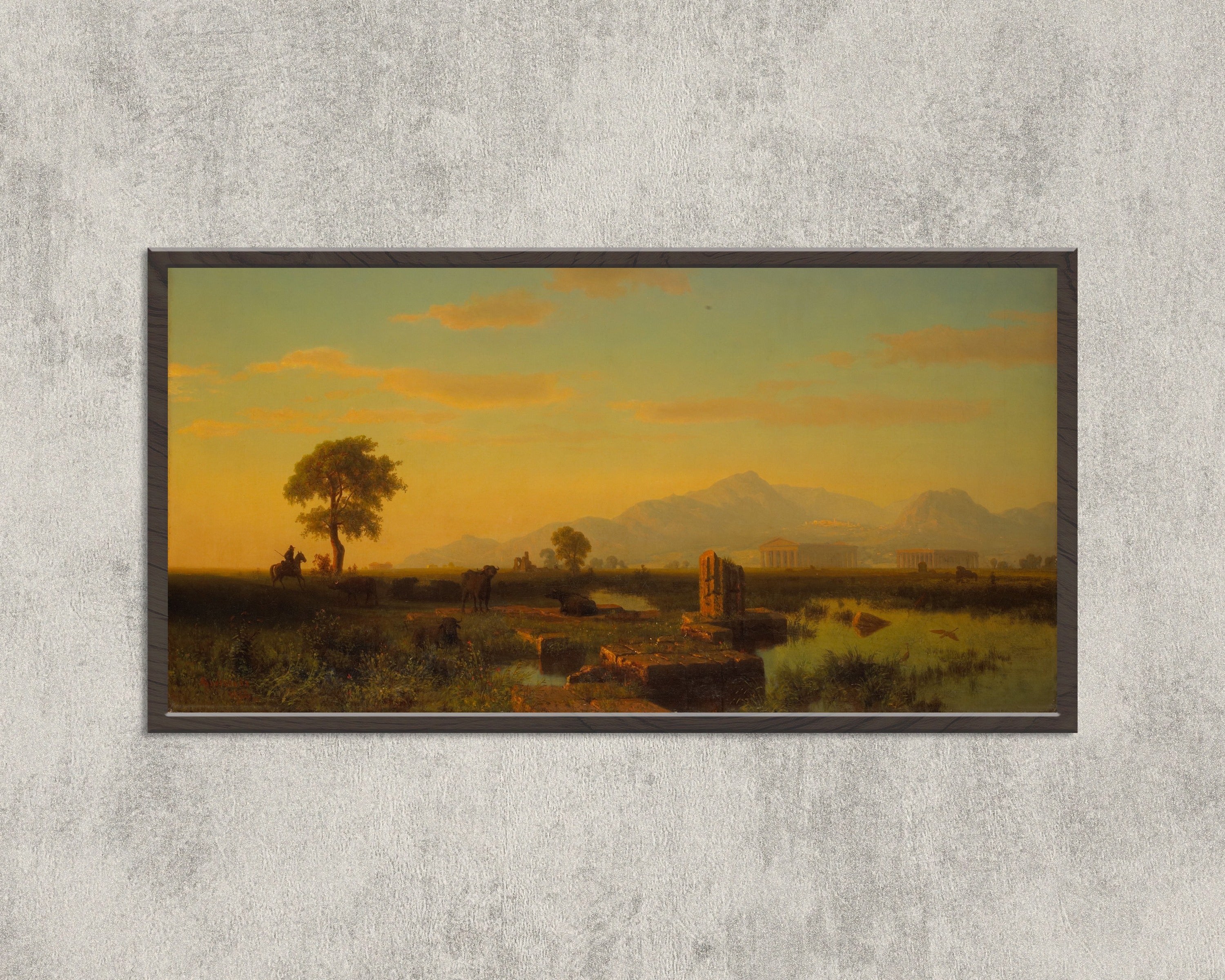 Albert Bierstadt — Ruins of Paestum | Landscape Fine Art Print