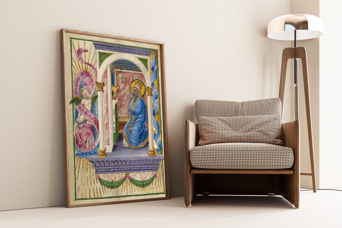 Taddeo Crivelli — Saint Gregory | Illuminated Manuscript Print
