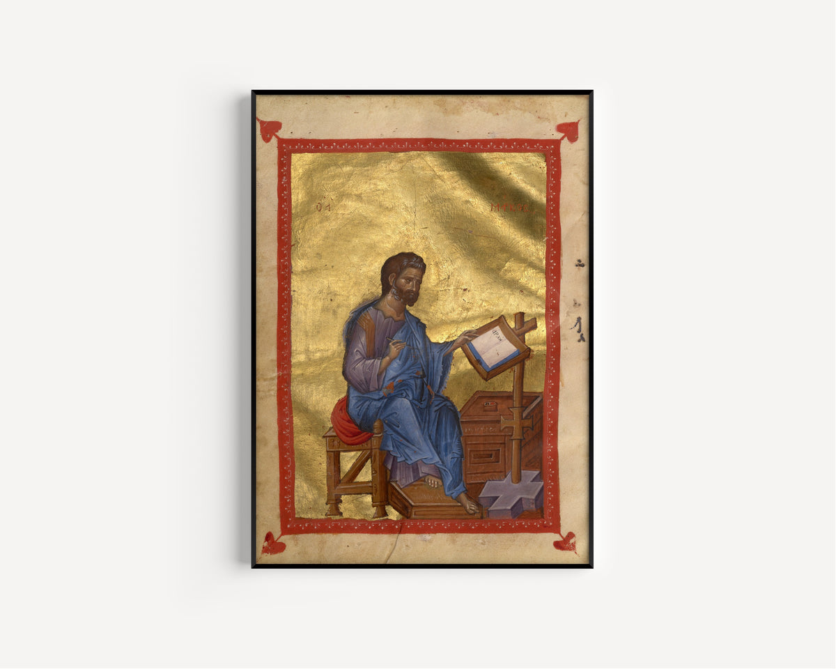 Saint Mark (Gold Ground) | Illuminated Manuscript Print
