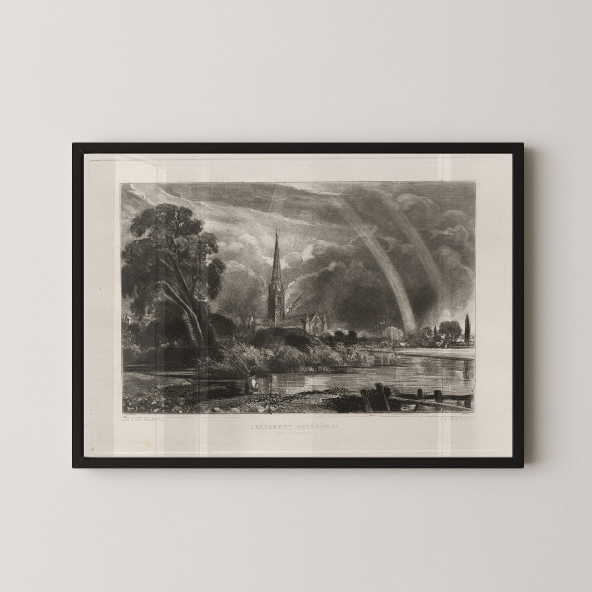 John Constable — Salisbury Cathedral from the Meadows (Small Plate) | Etching Print