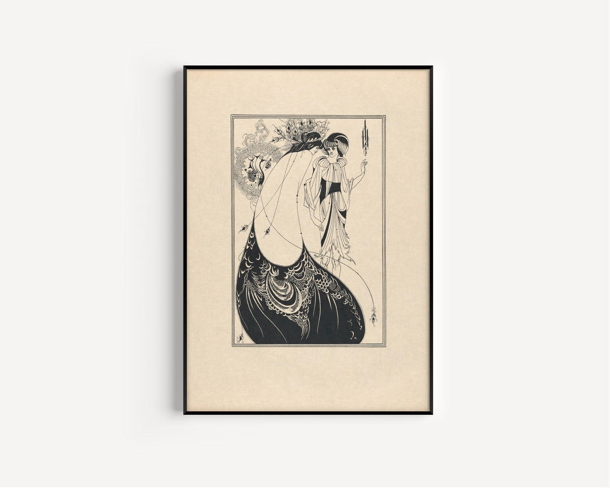 Aubrey Beardsley — Salome: The Peacock Skirt | Art Nouveau Illustration Print