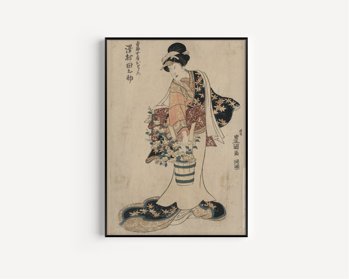 Utagawa Toyokuni — Sawamura Tanosuke no Yūsuke nyōbō Osen (1810) | Japanese Woodblock Print (Ukiyo-e)