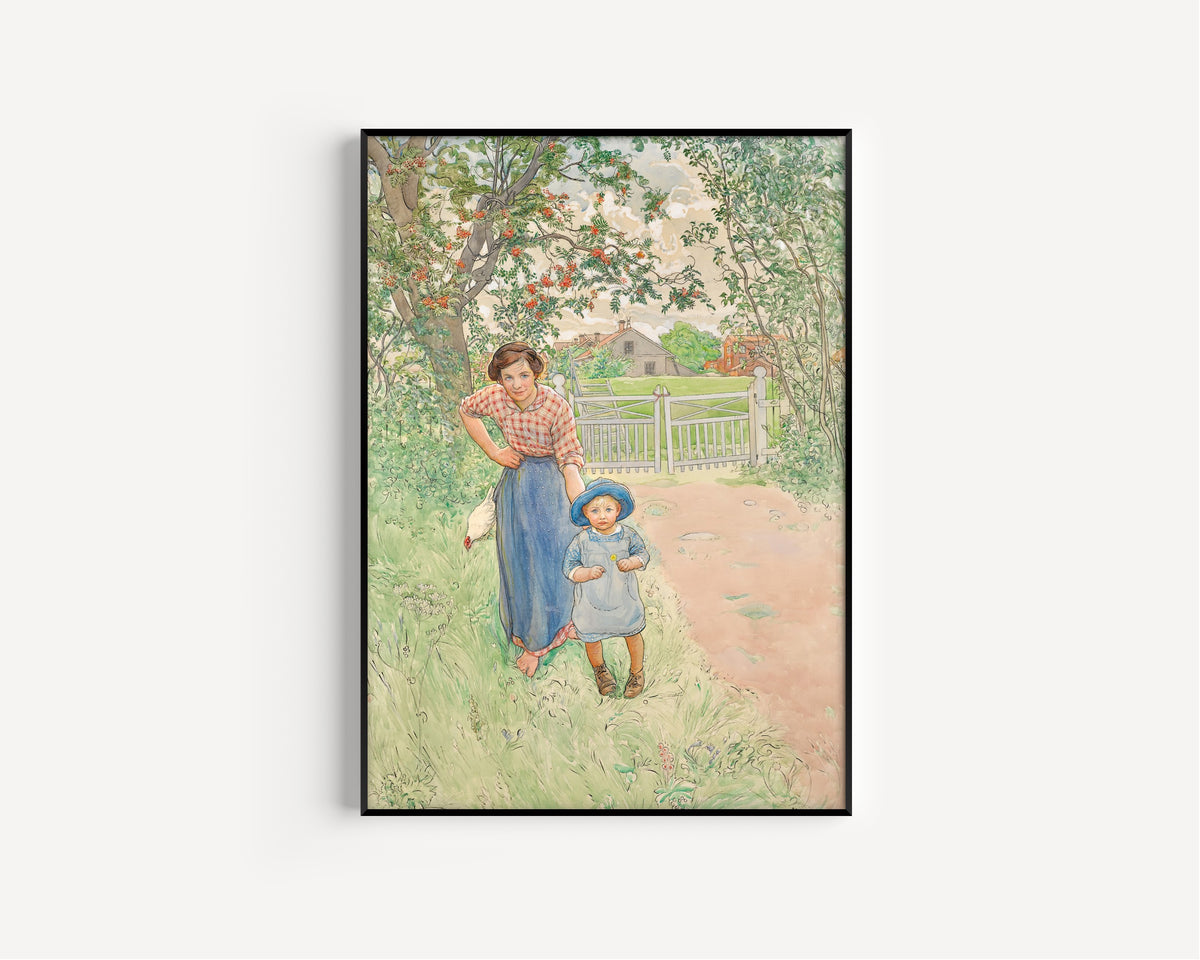 Carl Larsson — Say Hello to the Gentleman! | Swedish Watercolour Print