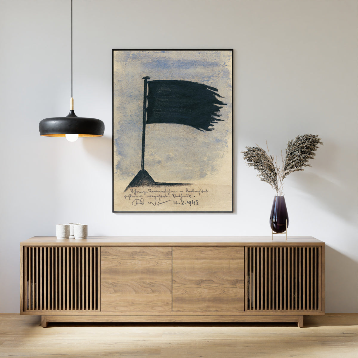 Karl Wiener — Schwarze Trauerfahne (Black Mourning Flag) | Expressionist Art Print