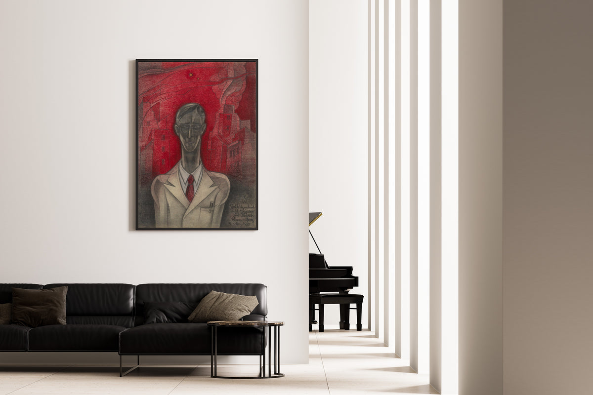 Karl Wiener — Selbstporträt mit Jupiter und Saturn (Self-Portrait with Jupiter and Saturn) | Expressionist Art Print