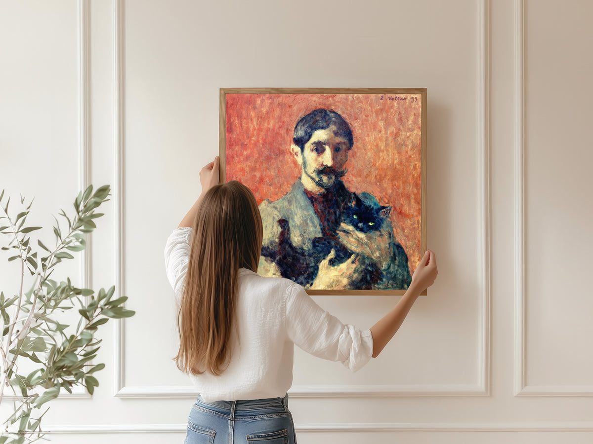 Louis Valtat — Self-Portrait with Cat | Fauvist Fine Art Print