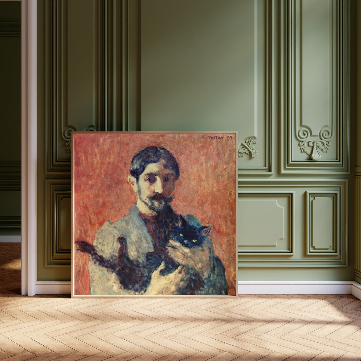 Louis Valtat — Self-Portrait with Cat | Fauvist Fine Art Print