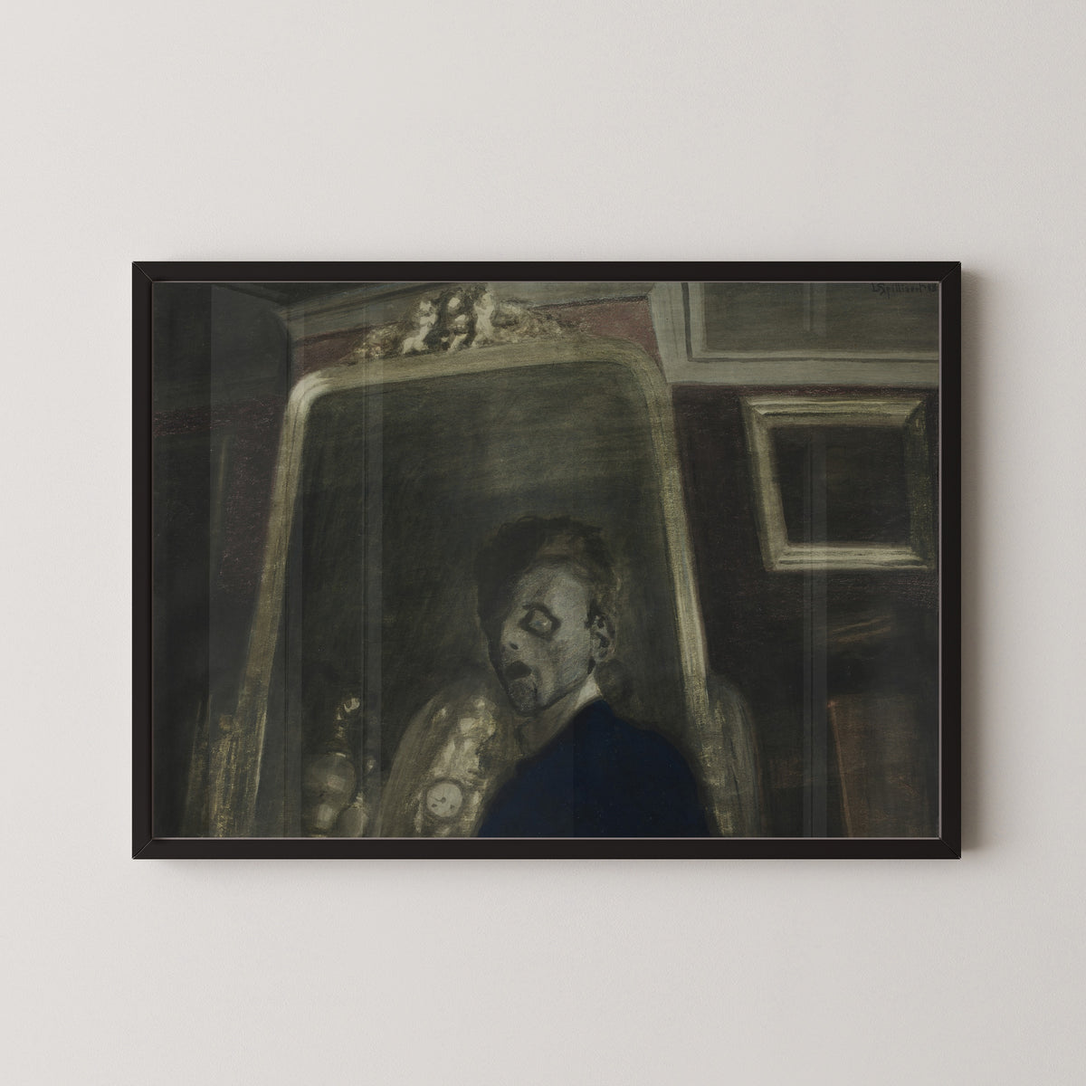 Léon Spilliaert — Self-Portrait with Mirror | Symbolist Art Print