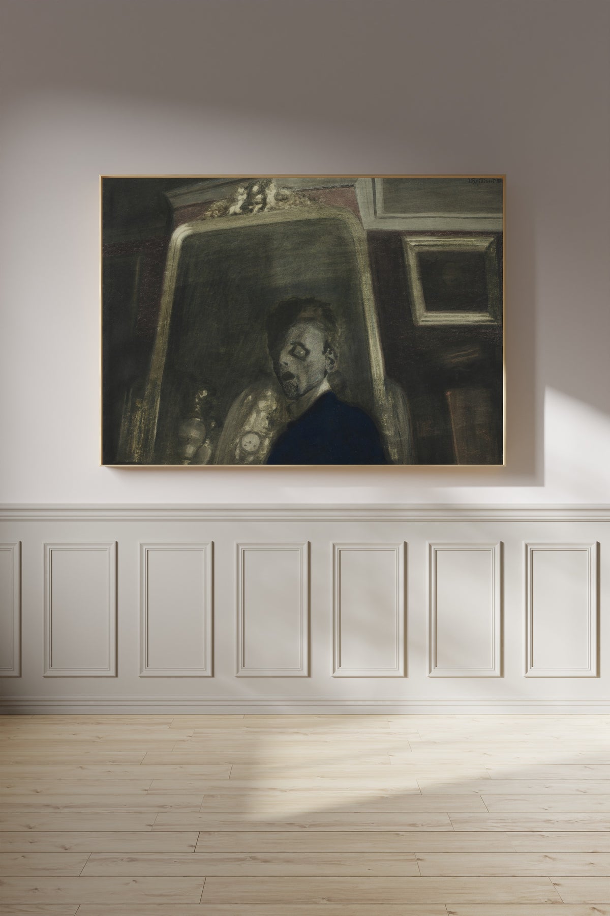 Léon Spilliaert — Self-Portrait with Mirror | Symbolist Art Print