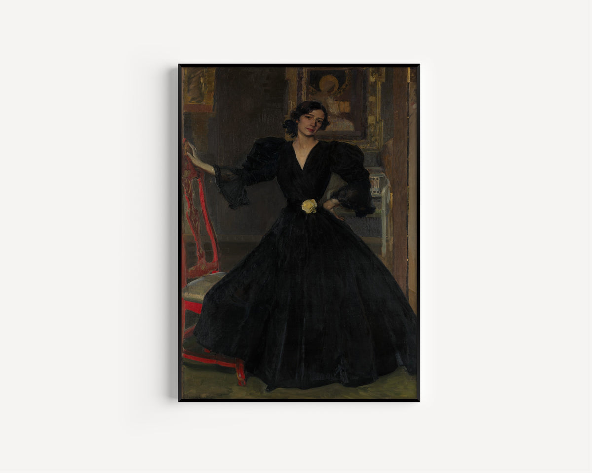 Joaquín Sorolla — Señora de Sorolla in Black | Fine Art Print