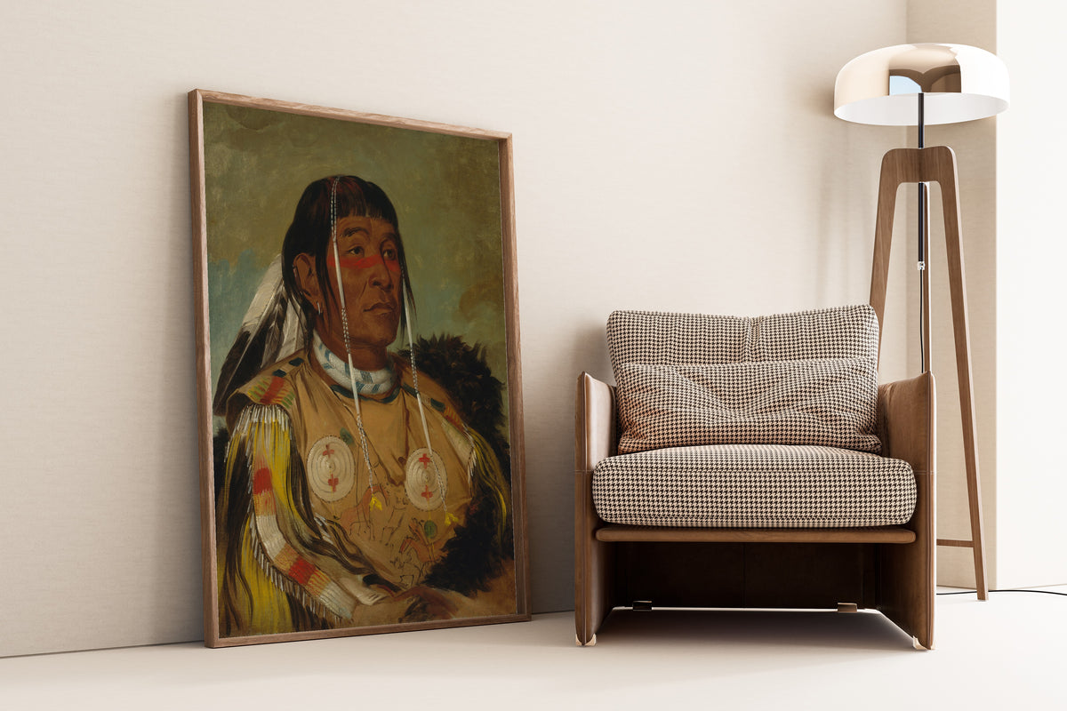 George Catlin — Sha-có-pay, The Six, Chief of the Plains Ojibwa | Western Art Print