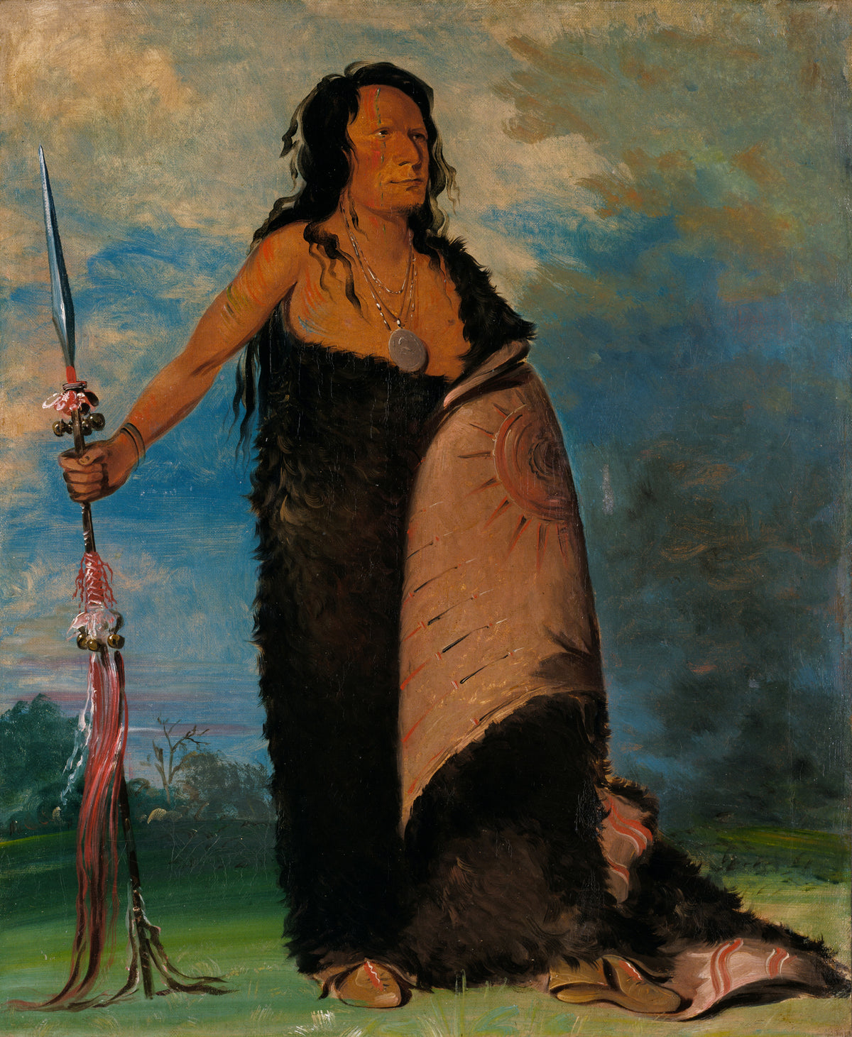 George Catlin — Shoo-de-gá-cha, The Smoke, Chief of the Tribe | Western Art Print