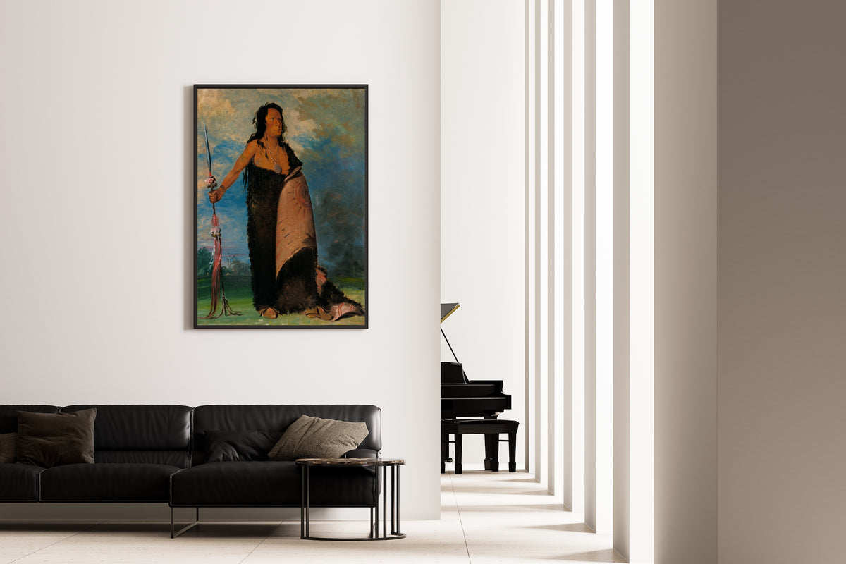 George Catlin — Shoo-de-gá-cha, The Smoke, Chief of the Tribe | Western Art Print