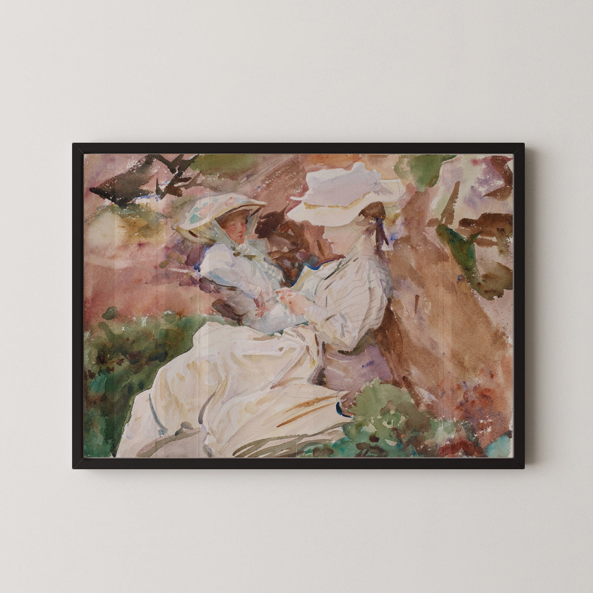 John Singer Sargent — Simplon: Mrs Barnard and Her Daughter Dorothy | Fine Art Print