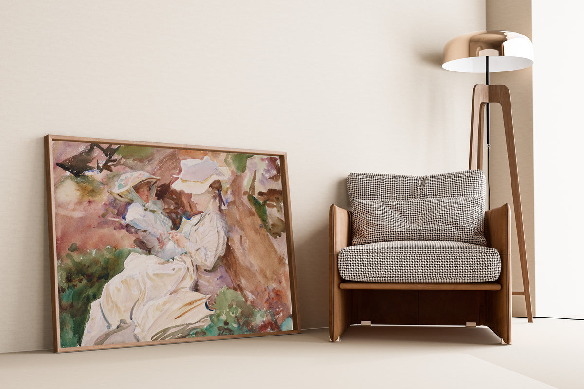 John Singer Sargent — Simplon: Mrs Barnard and Her Daughter Dorothy | Fine Art Print