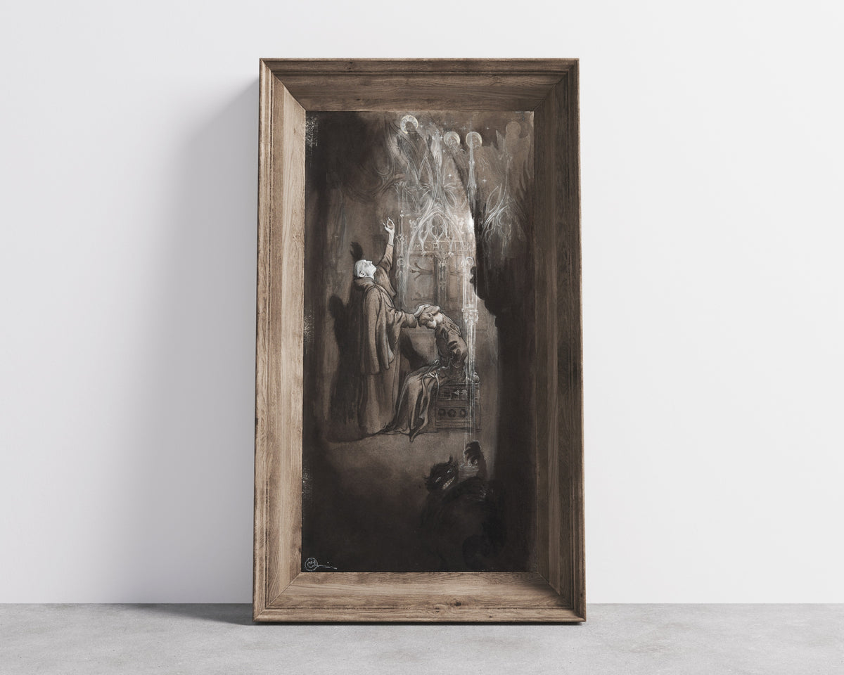 Carl Larsson — Singoalla: The Monk and the Demon | Illustration Art Print