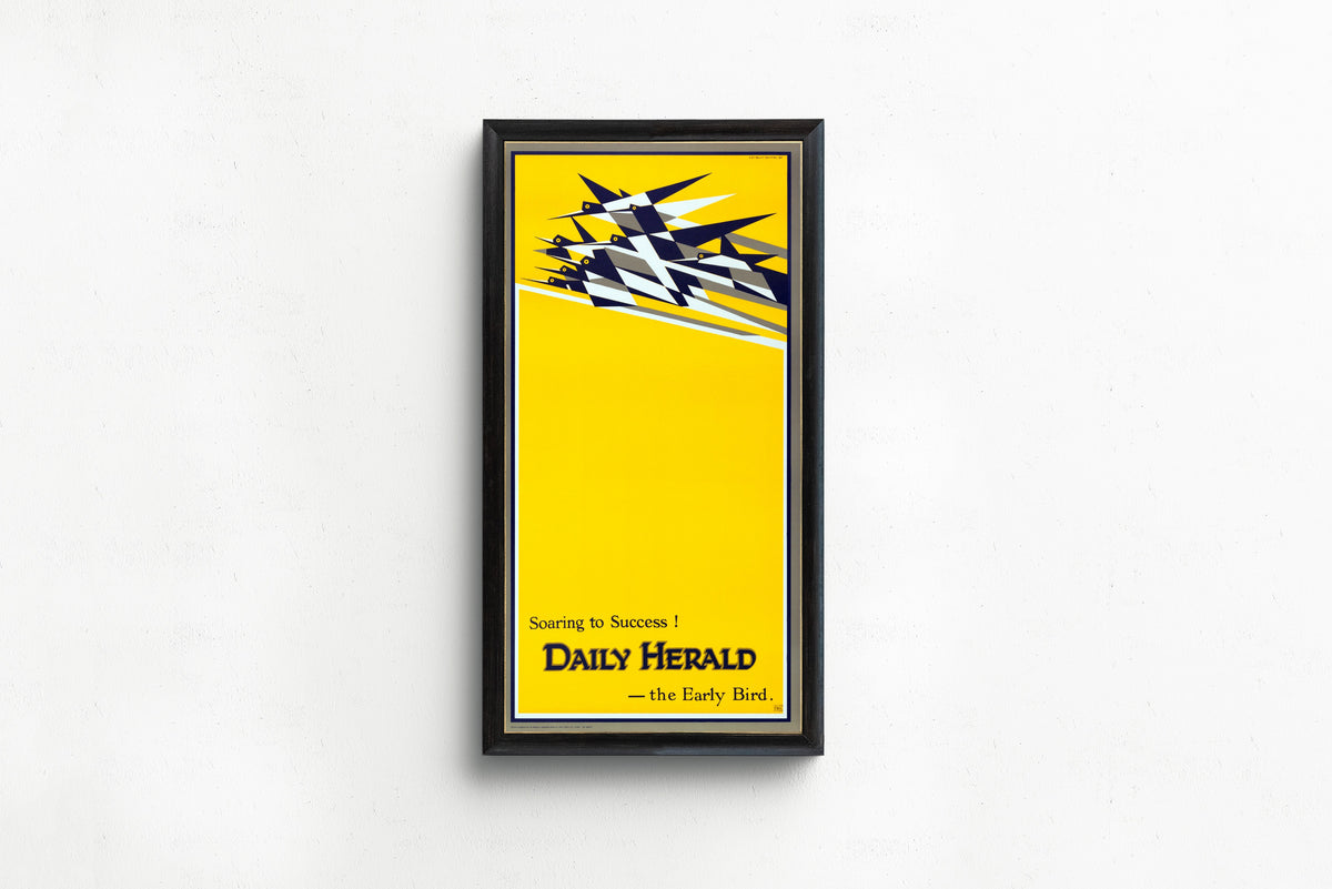 Edward McKnight Kauffer — Soaring to Success! Daily Herald - the Early Bird | Vintage Poster Print