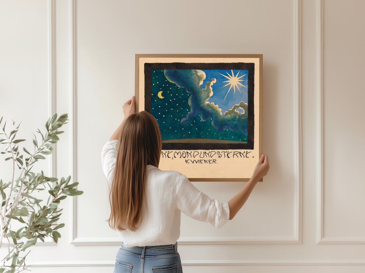 Karl Wiener — Sonne, Mond und Sterne (Sun, Moon and Stars) | Modernist Landscape Print
