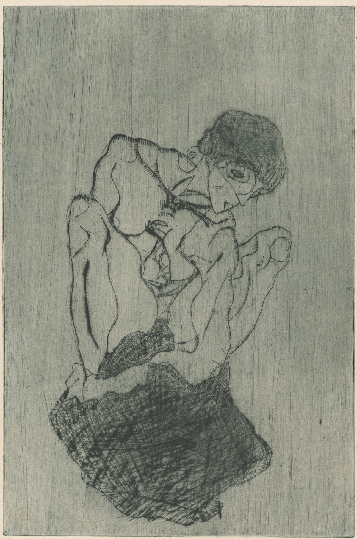Egon Schiele — Sorrow (Kümmernis) | Expressionist Fine Art Print