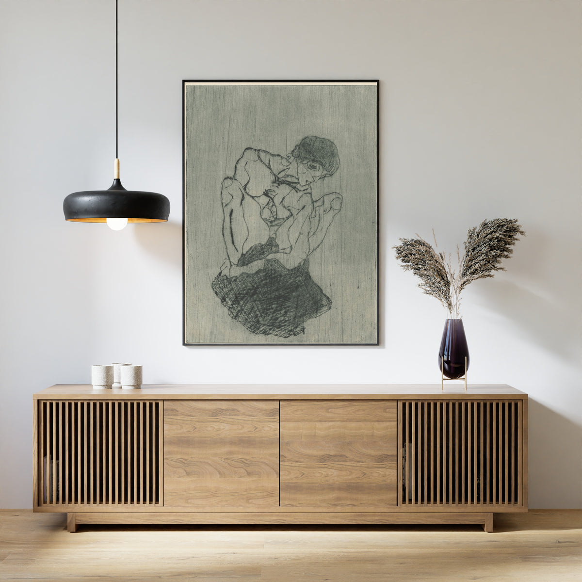 Egon Schiele — Sorrow (Kümmernis) | Expressionist Fine Art Print