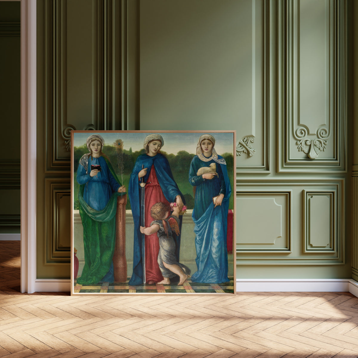 Edward Burne-Jones — St Barbara, St Dorothy and St Agnes | Pre-Raphaelite Art Print
