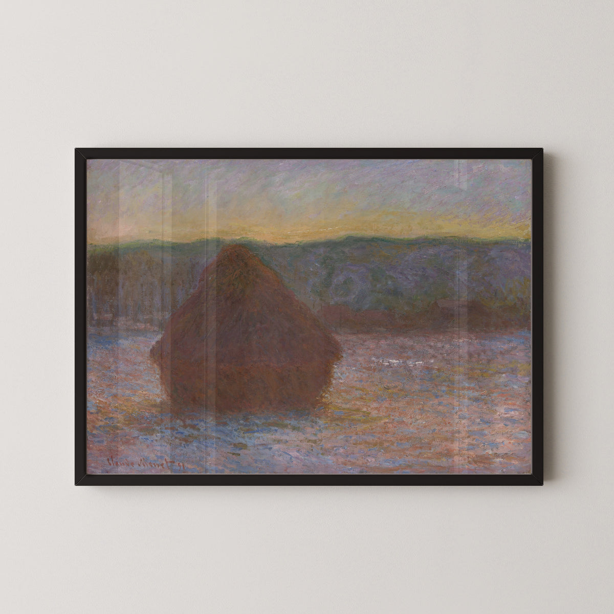 Claude Monet — Stack of Wheat (Thaw, Sunset) | Fine Art Print