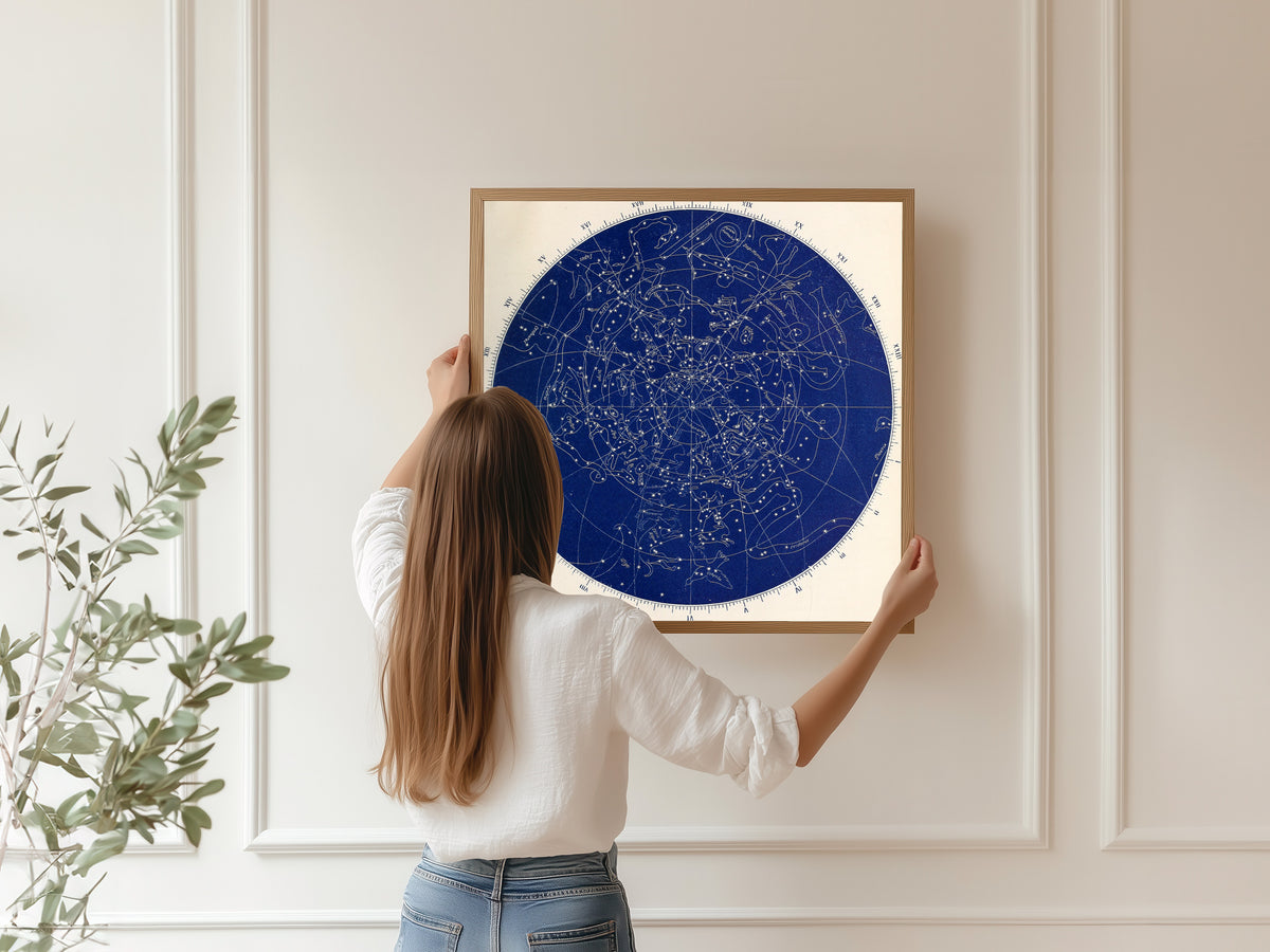 Elias Colbert — Star Map from Astronomy without a Telescope | Antique Celestial Chart Print