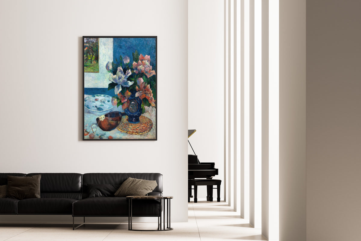 Paul Gauguin — Still Life with Chinese Peonies and Mandolin | Fine Art Print