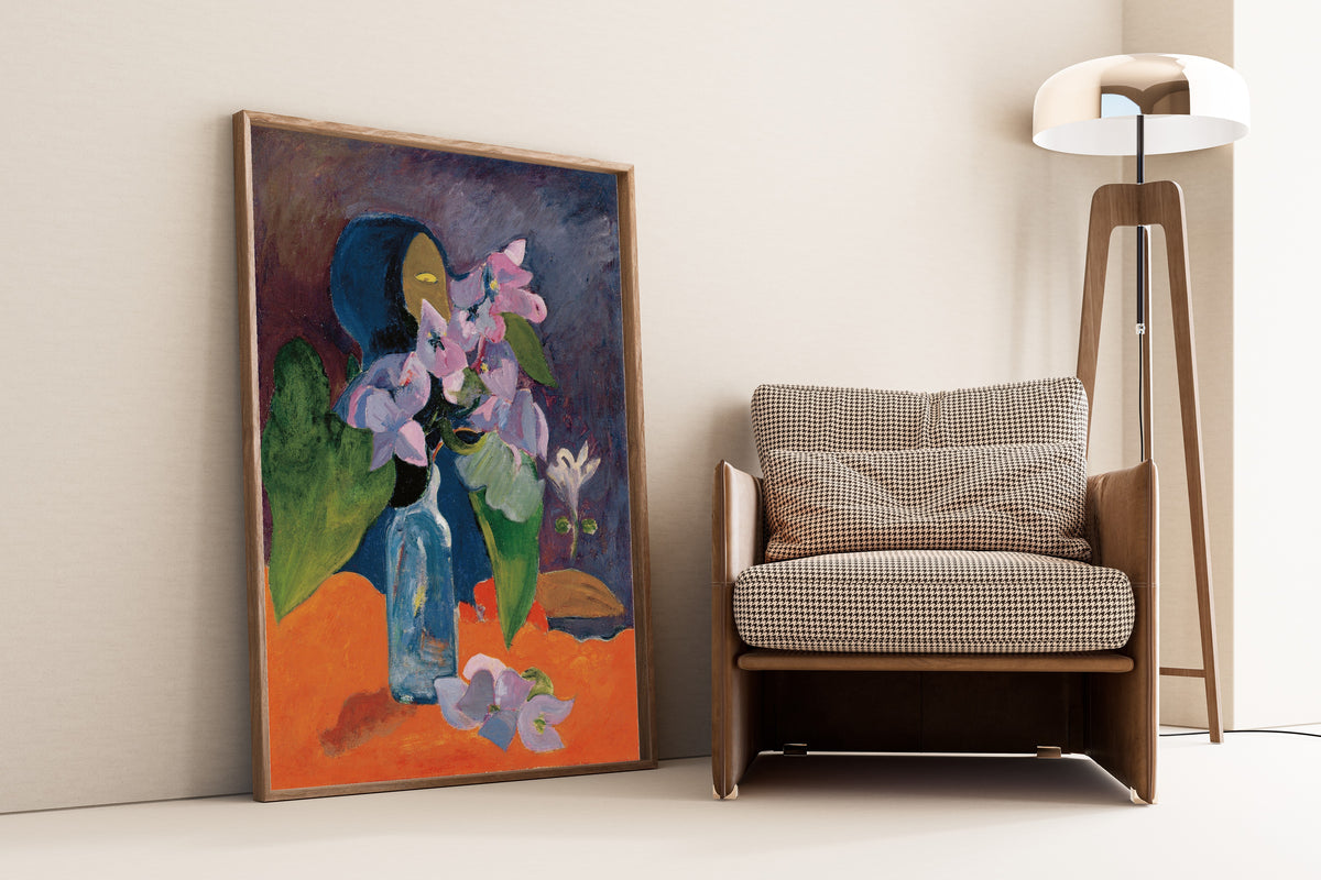 Paul Gauguin — Still Life with Flowers and Idol | Fine Art Print