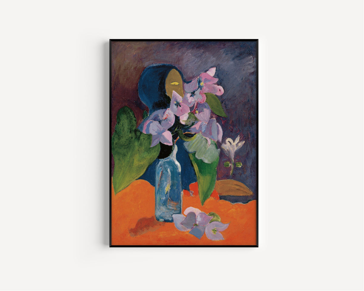 Paul Gauguin — Still Life with Flowers and Idol | Fine Art Print