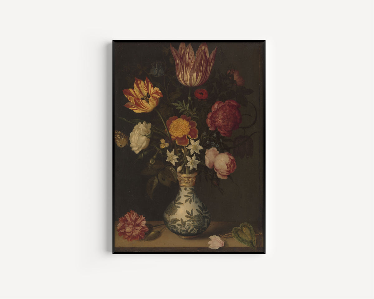 Ambrosius Bosschaert — Still Life with Flowers in a Wan-li Vase | Fine Art Print