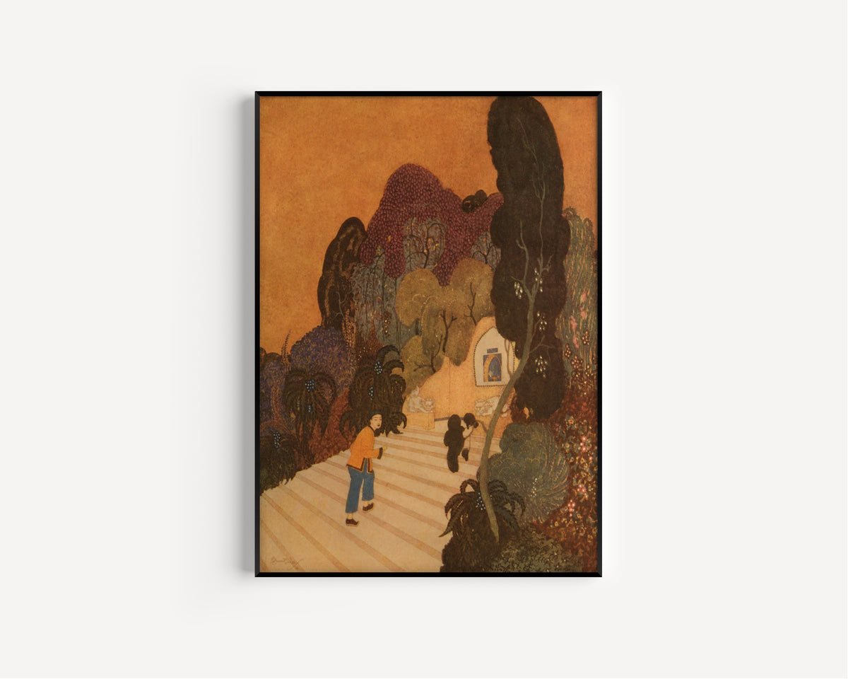 Edmund Dulac — Stories from the Arabian Nights: Aladdin in the Cave | Fairy Tale Illustration Print