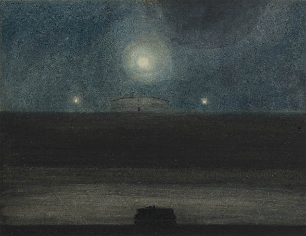 Léon Spilliaert — Strand met maan | Symbolist Seascape Print