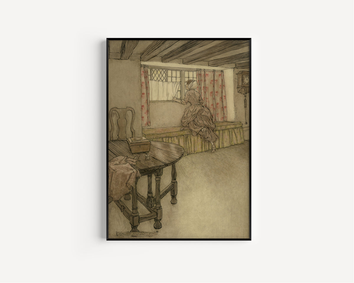 Arthur Rackham — Strange Faces at the Windows | Fairy Tale Illustration Print