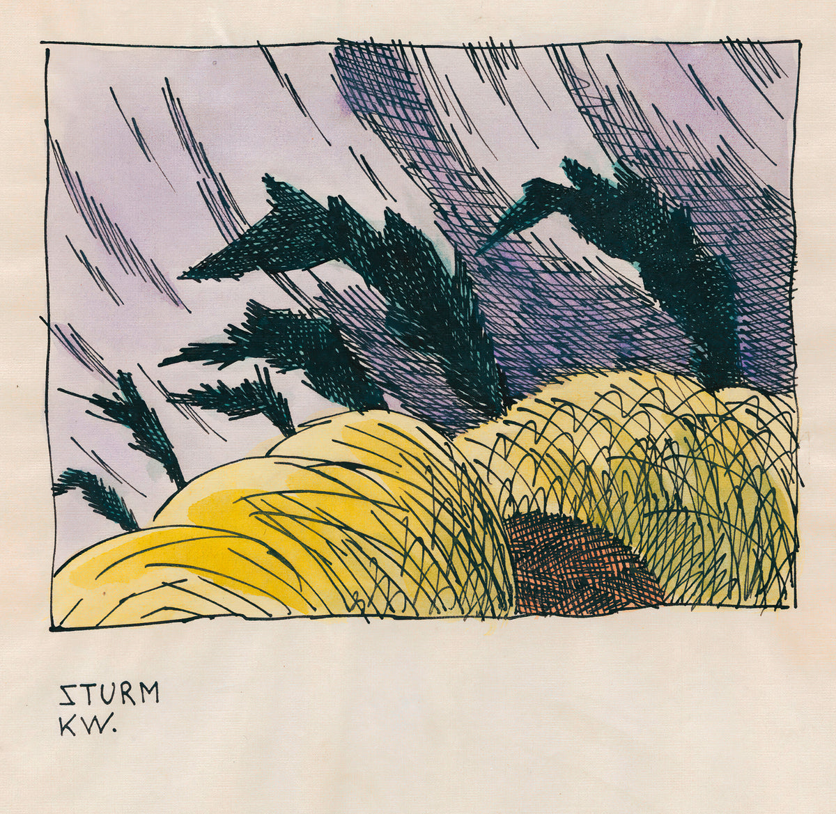 Karl Wiener — Sturm (Storm) | Modernist Landscape Print