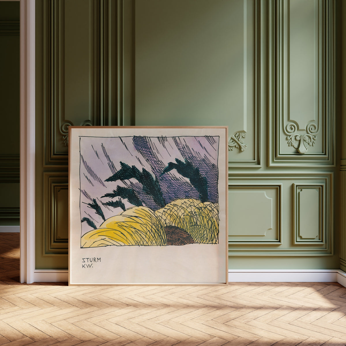 Karl Wiener — Sturm (Storm) | Modernist Landscape Print