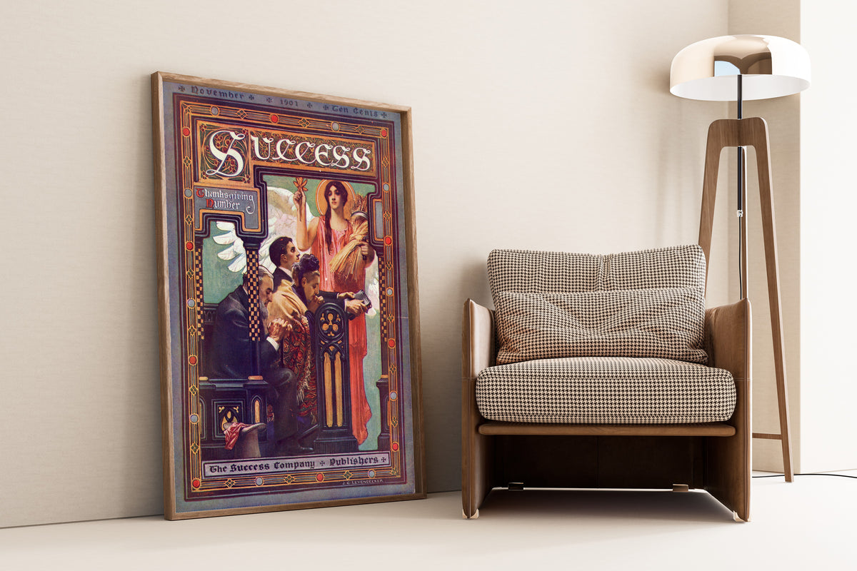 J.C. Leyendecker — Success, Thanksgiving Number, November 1901 | Vintage Thanksgiving Print