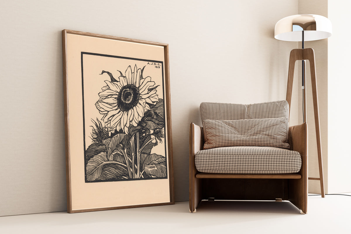 Julie de Graag — Sunflower | Woodcut Print
