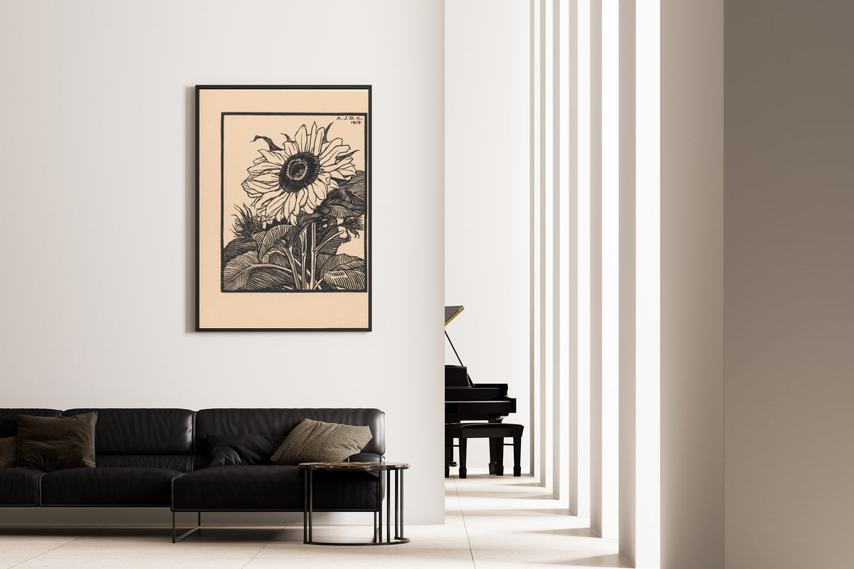 Julie de Graag — Sunflower | Woodcut Print