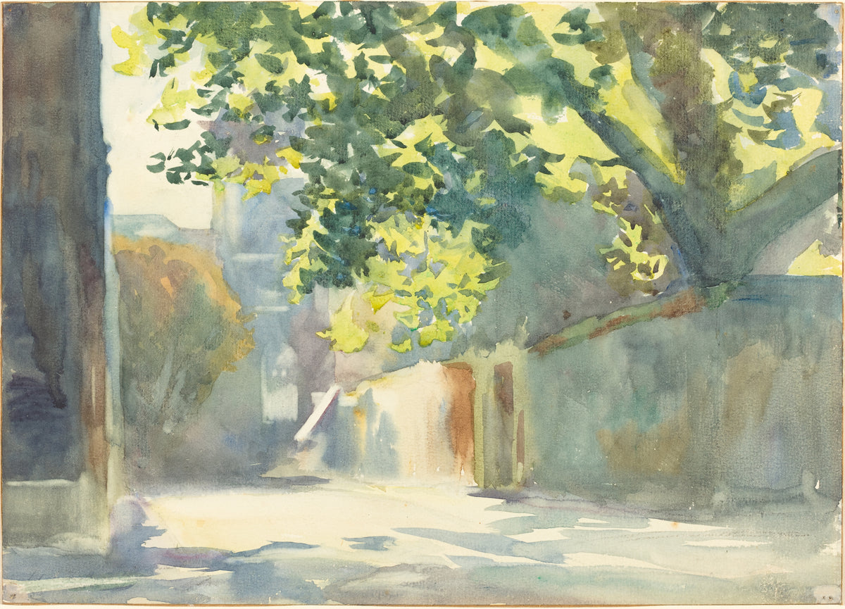 John Singer Sargent — Sunlit Wall Under a Tree | Fine Art Print