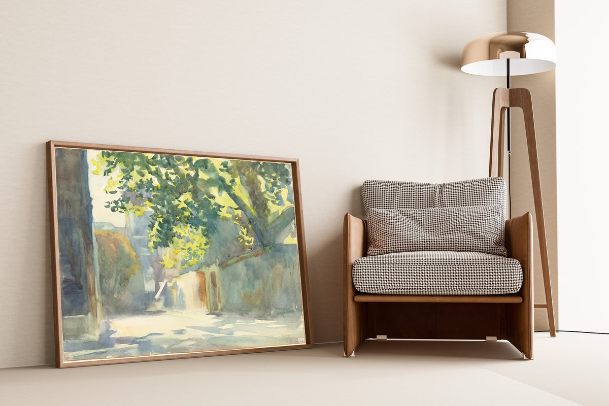 John Singer Sargent — Sunlit Wall Under a Tree | Fine Art Print