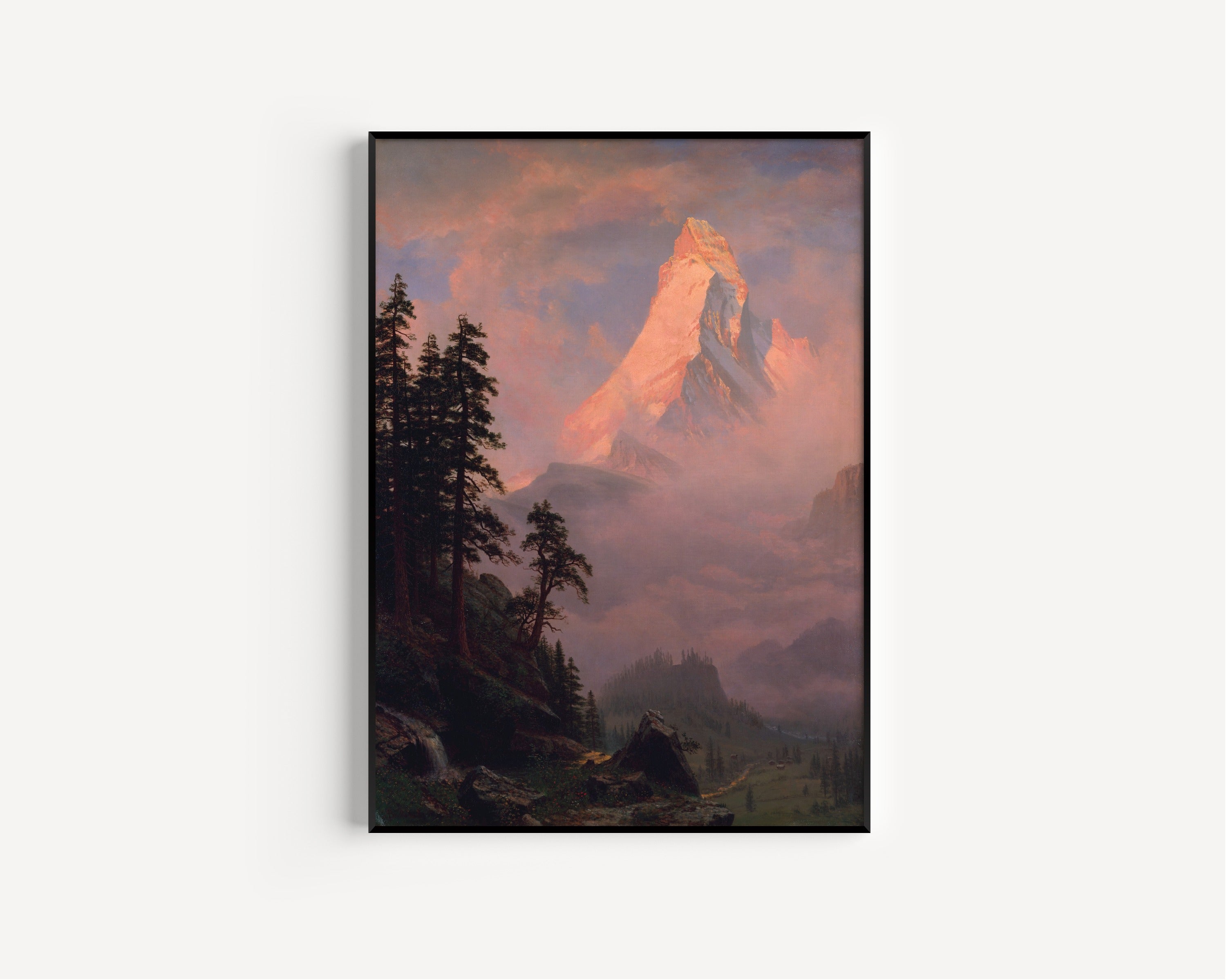 Albert Bierstadt — Sunrise on the Matterhorn | Landscape Fine Art Print