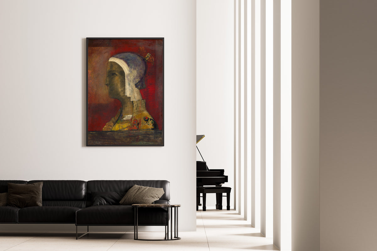 Odilon Redon — Symbolic Head | Symbolist Art Print