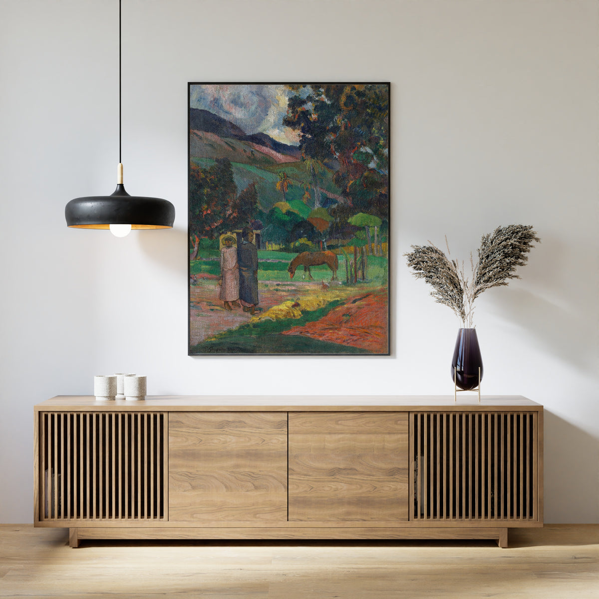 Paul Gauguin — Tahitian Landscape with a Grazing Horse | Fine Art Print