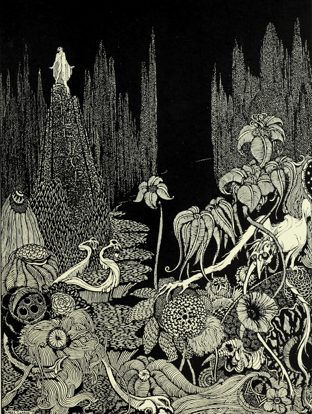 Harry Clarke — Tales of Mystery and Imagination: The Vast, Illimitable Desert | Gothic Illustration Print