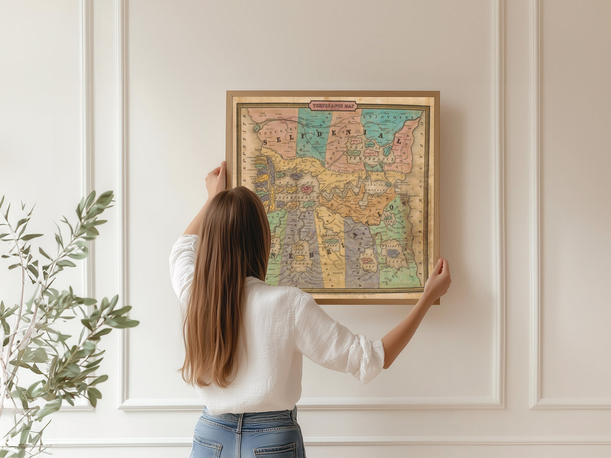 John Christian Wiltberger Jr. — Temperance Map | Hand-Coloured Engraved Map Print
