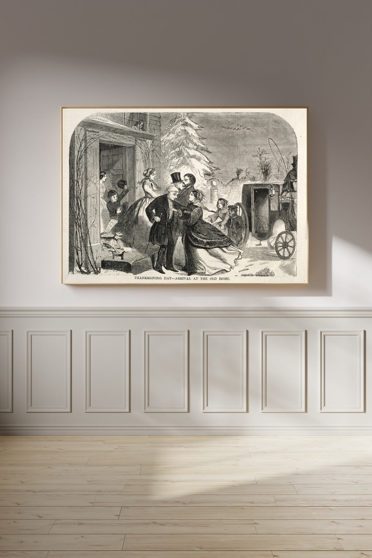 Winslow Homer — Thanksgiving Day: Arrival at the Old Home | Vintage Thanksgiving Print