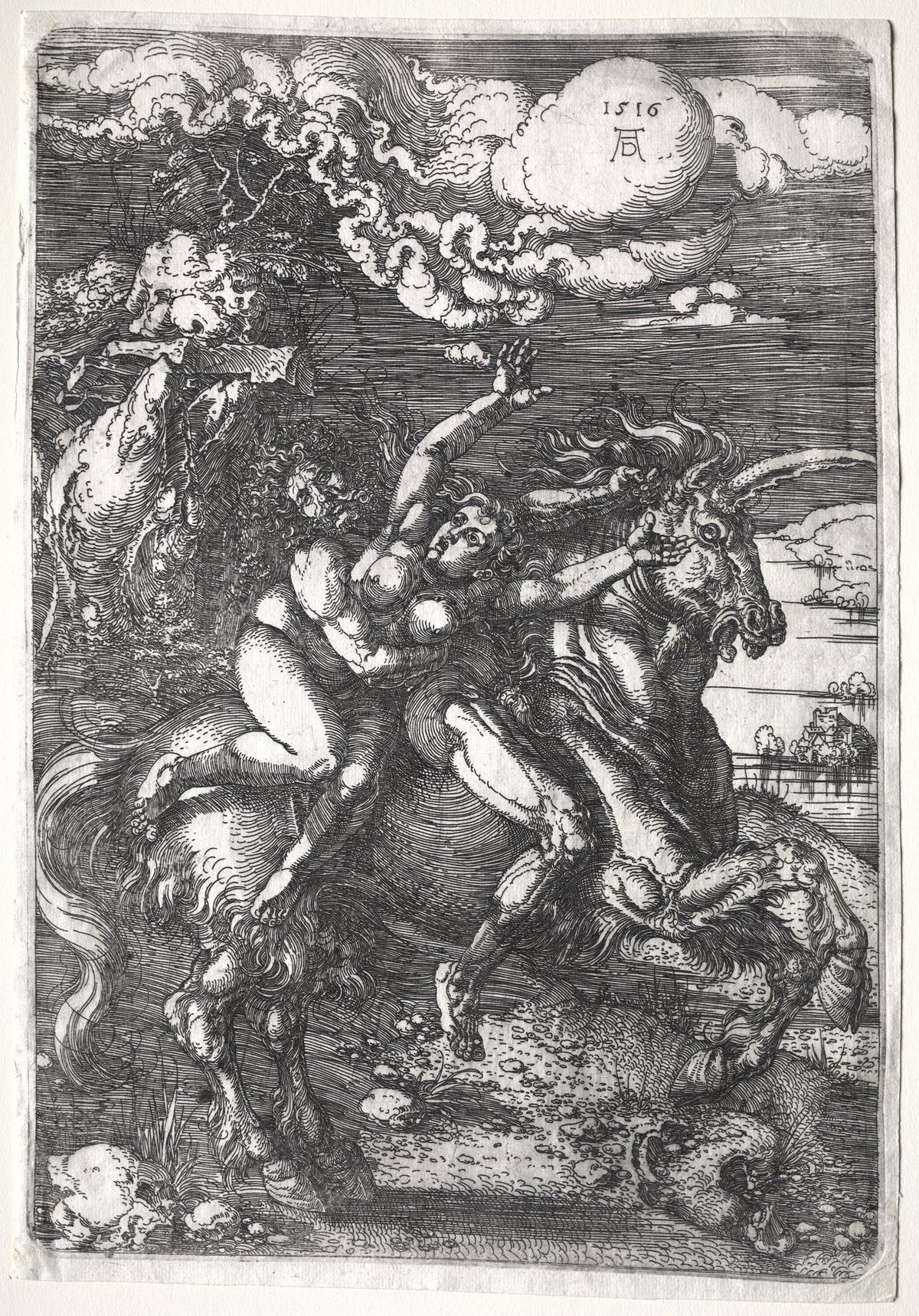 Albrecht Dürer — The Abduction on a Unicorn | Etching Print