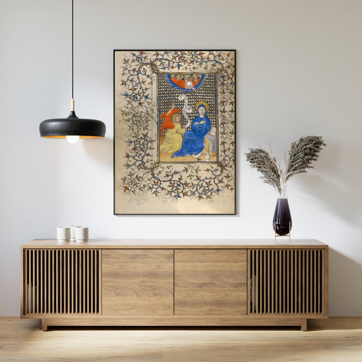 The Annunciation (Gold Diaper Ground) | Illuminated Manuscript Print