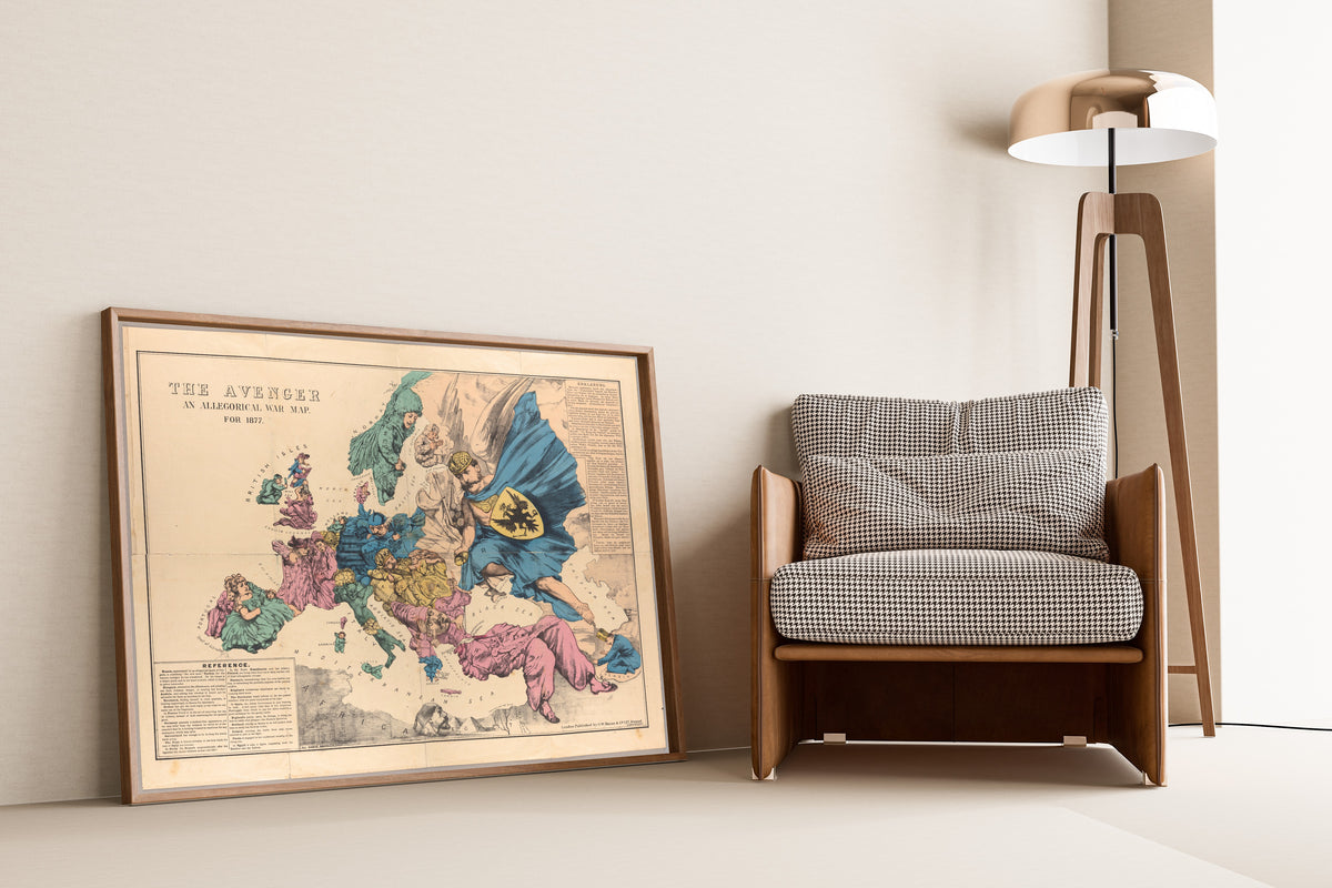 George Washington Bacon — The Avenger: An Allegorical War Map for 1877 | Satirical Map Print